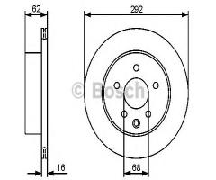 Bosch 0986479c12 tarcza hamulc. nissan x-trail  01-07 tył, nissan leaf, renault koleos (hy_)