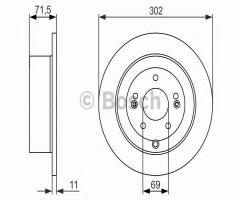 Bosch 0986479c15 tarcza hamulc. hyundai santa fe ii  06- tył, hyundai santa fÉ i (sm)