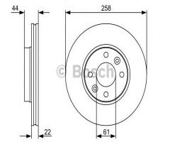 Bosch 0986479c17 tarcza hamulc. renault kangoo  08-, dacia lodgy