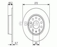 Bosch 0986479c20 tarcza hamulc. vw golf vi  08- tył, audi a1 (8x1, 8xf), seat altea (5p1)