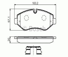 Bosch 0986494582 klocki hamulc. iveco daily iii  06-, iveco daily iv autobus