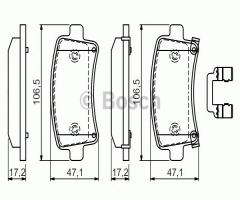 Bosch 0986494586 klocki hamulc. opel insignia  08- tył, chevrolet malibu (v300), opel insignia