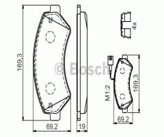 Bosch 0986494589 klocki hamulc. citroen jumper  06-, citroËn jumper autobus
