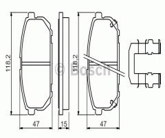 Bosch 0986494590 klocki hamulc. kia sorento  02- tył, kia sorento i (jc)