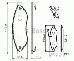 Bosch 0986494591 klocki hamulc. citroen jumper  06-, citroËn jumper autobus