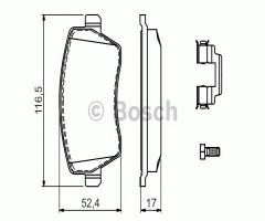 Bosch 0986494592 klocki hamulc. renault clio iii  05-, dacia duster, nissan note (e11)