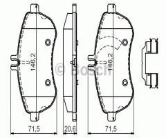 Bosch 0986494593 klocki hamulc. mercedes w204 c-klasa  07-, mercedes-benz klasa c t-model (s204)