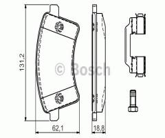 Bosch 0986494612 klocki hamulc. renault kangoo  08-, renault kangoo be bop (kw0/1_)