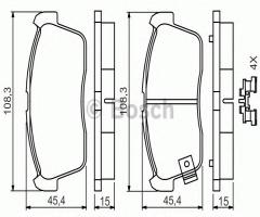 Bosch 0986494618 klocki hamulc. nissan almera  97-99, daihatsu yrv (m2), nissan pixo (ua0)