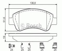Bosch 0986494623 klocki hamulc. citroen xsara 00-, citroËn ds3, peugeot partner nadwozie pełne (5)