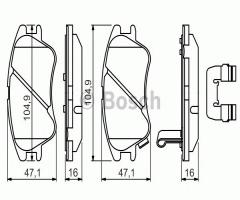 Bosch 0986494630 klocki hamulc. hyundai atos  03-, hyundai atos (mx)