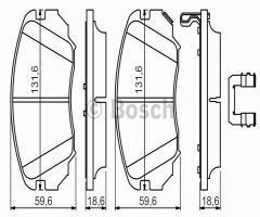 Bosch 0986494632 klocki hamulc. opel insignia  08-, chevrolet malibu (v300), opel insignia