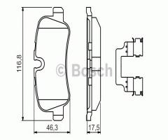 Bosch 0986494636 klocki hamulc. landrover discovery 04- tył, land rover discovery iv (la)