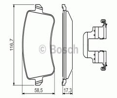 Bosch 0986494637 klocki hamulc. audi a4 (b8)  07- tył, audi a5 (8t3)