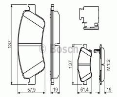 Bosch 0986494638 klocki hamulc. toyota auris  07-