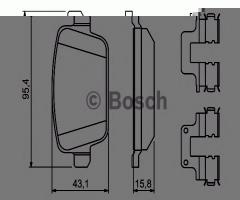 Bosch 0986494639 klocki hamulc. volvo s80 ii  06- tył, ford mondeo iv turnier (ba7)