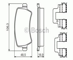 Bosch 0986494641 klocki hamulc. volvo s80 ii  06- tył, ford galaxy (wa6)