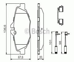 Bosch 0986494647 klocki hamulc. mercedes w211 e-klasa 02-, mercedes-benz klasa e t-model (s211)