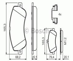 Bosch 0986494648 klocki hamulc. mercedes x204 glk-klasa  08- przód, mercedes-benz klasa glk (x204)
