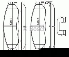 Bosch 0986494650 klocki hamulc. hyundai trajet 99-, hyundai h-1 / starex, ssangyong kyron