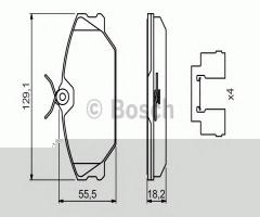 Bosch 0986494656 klocki hamulc. renault laguna  99-01, renault laguna i grandtour (k56_)