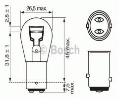 Bosch 1987302524 Żarówka p21/5w 24v trucklight