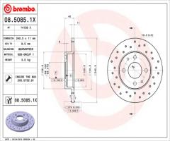 Brembo 08.5085.1x tarcza hamulc. fiat punto,seicento, fiat 500 (312), alfa romeo 145 (930)