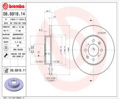 Brembo 08.6918.11 tarcza hamulc. rover 200-400  96-99, rover 200 (rf)