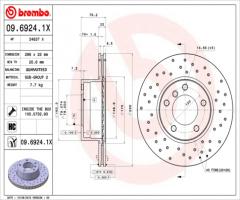 Brembo 09.6924.1x tarcza hamulc. bmw 5 e39  95-03, bmw 5 (e39)