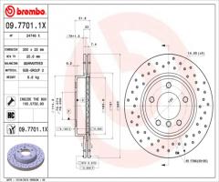 Brembo 09.7701.1x tarcza hamulc. bmw 3 e46  98-05, bmw 3 (e46)