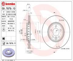Brembo 09.7879.11 tarcza hamulc. rover 75  99-04, mg mg zt, rover 75 (rj)