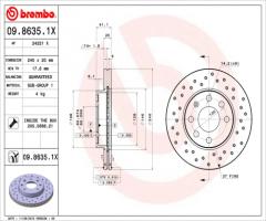 Brembo 09.8635.1x tarcza hamulc. opel corsa c  00-06 went., opel corsa c (f08, f68)