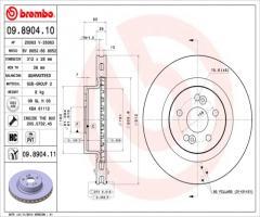Brembo 09.8904.11 tarcza hamulc. renault megane ii  04-   2,0 sport, renault clio iii (br0/1, cr0/1)