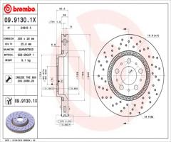 Brembo 09.9130.1x tarcza hamulc. volvo s60  00- ,s80  98-, volvo s60 i