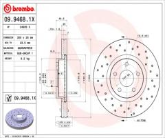 Brembo 09.9468.1x tarcza hamulc. ford focus ii  04-, ford c-max (dm2), volvo c30