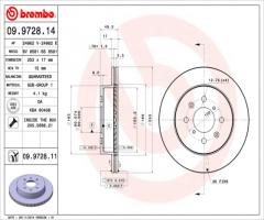 Brembo 09.9728.11 tarcza hamulc. opel agila  03-07 wen., opel agila (a) (h00)