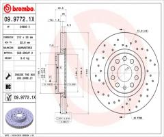 Brembo 09.9772.1x tarcza hamulc. vw golf v  03-, audi a1 (8x1, 8xf), seat alhambra (710)