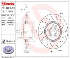 Brembo 09.a426.1x tarcza hamulc. volvo s80 ii  06-, ford galaxy (wa6), volvo s60 ii