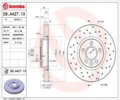 Brembo 09.a427.1x tarcza hamulc. ford s-max  06- przód, ford galaxy (wa6)