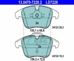 Ate 13.0470-7228 klocki hamulcowe ford s-max 06-, ford mondeo iv turnier (ba7)