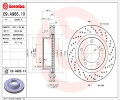 Brembo 09.a966.1x tarcza hamulc. toyota landcruiser  08- przód, toyota land cruiser (vdj20_, uzj20_)