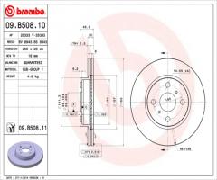 Brembo 09.b508.11 tarcza hamulc. toyota iq  09- przód, aston martin cygnet