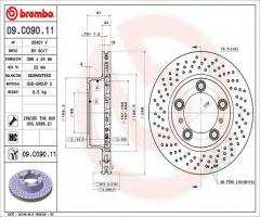 Brembo 09.c090.11 tarcza hamulc. porsche boxster  04-09 lp, porsche boxster (987)