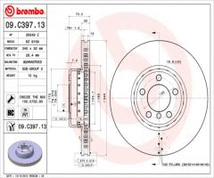 Brembo 09.c397.13 tarcza hamulc. bmw 3 f30  11- przód, bmw 1 (f20)