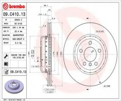 Brembo 09.c410.13 tarcza hamulc. bmw 5 f10  10-  przód, bmw 5 (f10, f18)