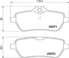 Brembo p50117 klocki hamulc. mercedes w222 s-klasa  13- tył
