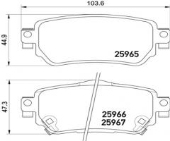 Brembo p56098 klocki hamulc. nissan qashqai  13- tył, nissan qashqai (j11, j11_), renault kadjar