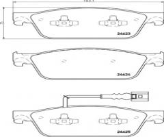 Brembo p85141 klocki hamulc. vw t5  09- przód, vw multivan v (7hm, 7hn, 7hf, 7ef, 7em, 7en)