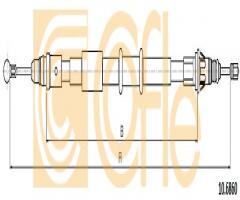 Cofle 10.6860 linka hamulca ręcznego renault, renault master iii platforma / podwozie (ev, hv, uv)