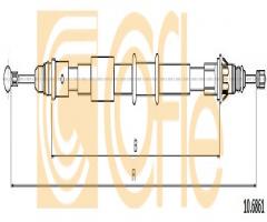 Cofle 10.6861 linka hamulca ręcznego renault, renault master iii platforma / podwozie (ev, hv, uv)